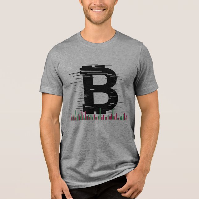T-shirt En Tri-matière Bitcoin Volatility Candlestick Chart Crypto Tradin (Recto)