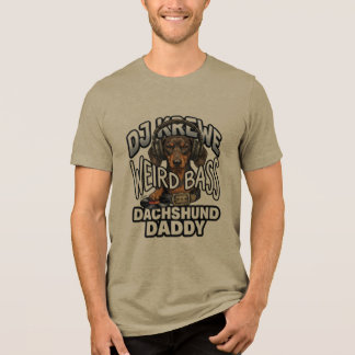T-shirt En Tri-matière Bizarre Bass Dachshund Papa DJ Chien