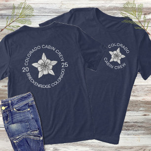 T-shirt En Tri-matière Black & Navy Blue Modern Matching Famille Vacances