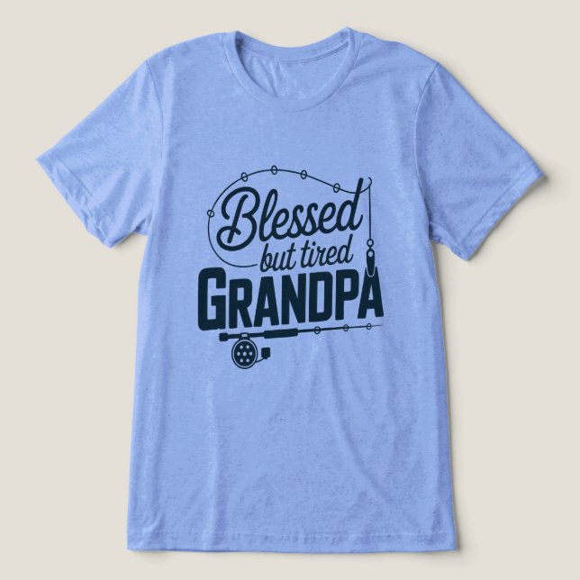 T-shirt En Tri-matière Blessed But Tired Grandpa (Design Recto)