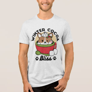 T-shirt En Tri-matière Bliss de cacao d'hiver - Chien mignon en mode Mug