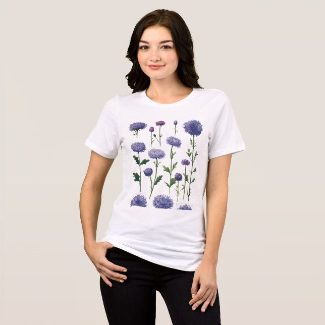 T-shirt En Tri-matière "Blossoms minimalistes du bouton du baccalauréat" (Recto plein)