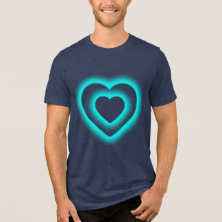 T-shirt En Tri-matière Blue Heart Bella Canvas Tri-blend T-Shirt