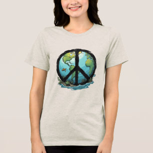 T-shirt En Tri-matière Boho Hippy 60s 70s Paix Amour