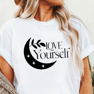 T-shirt En Tri-matière Boho S'aime Toi Croissant de Lune Inspirationnel