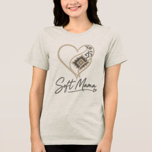 T-shirt En Tri-matière Boho Tribal Heart "Maman Douce" Typographie Élégan