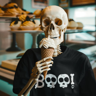 T-shirt En Tri-matière Boite à crâne noir et blanc Bony