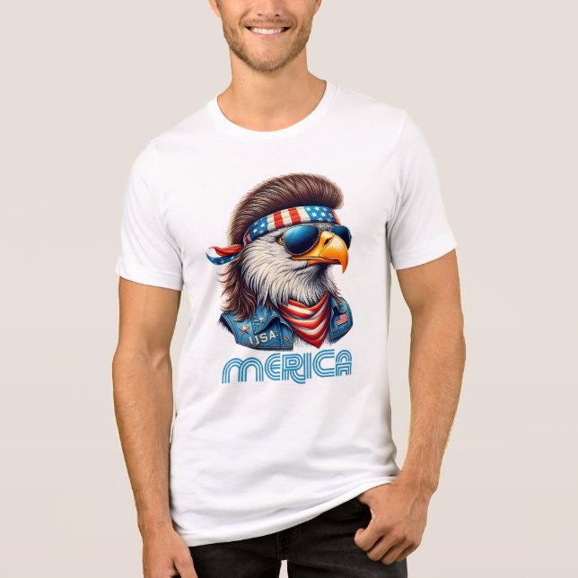 T-shirt En Tri-matière Bold & Patriotique : Un hommage américain fier (Recto)