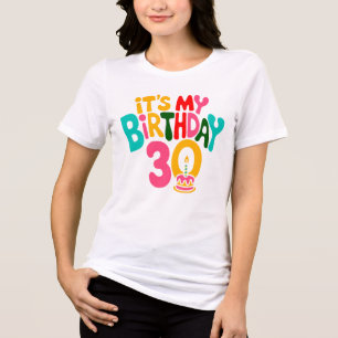 T-shirt En Tri-matière Bonjour 30 ! Fêtons-nous !
