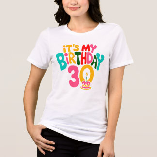 T-shirt En Tri-matière Bonjour 30 ! Fêtons-nous !