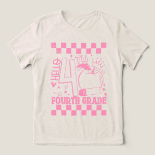 T-shirt En Tri-matière Bonjour 4e année de retour à l'école enseignant ro