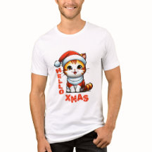 Bonjour Noël - Chat de Noël mignon en costume Père