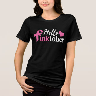 T-shirt En Tri-matière Bonjour Pinktober Mois de sensibilisation au cance