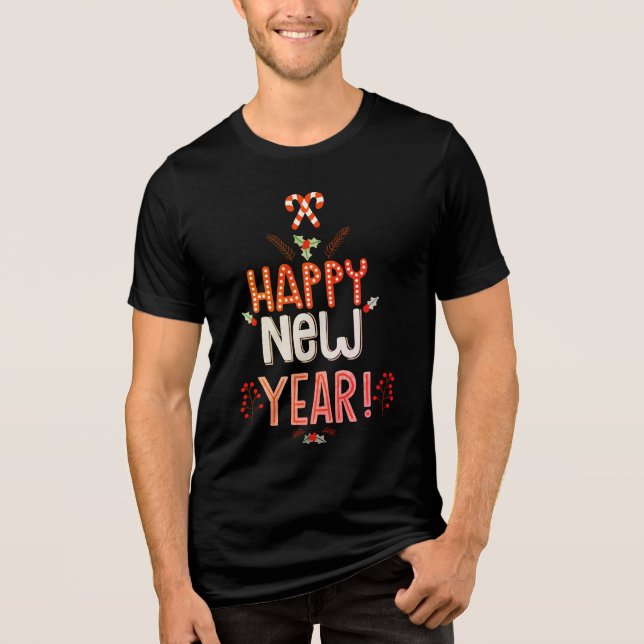 T-shirt En Tri-matière Bonne année festive | Vacances (Recto)