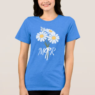 T-shirt En Tri-matière Bouquet de fleurs de marguerite blanche Mariage de