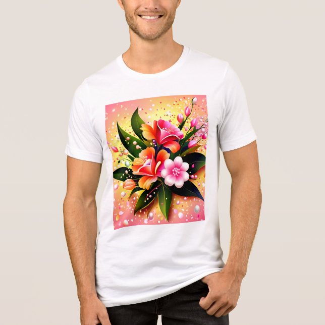 T-shirt En Tri-matière Bouquet floral rayonnant (Recto)