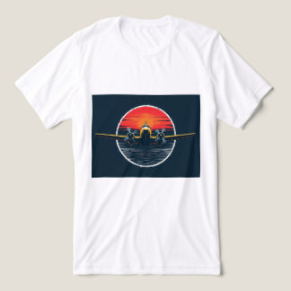 T-shirt En Tri-matière Brite-T Sunset Airplane 0018736
