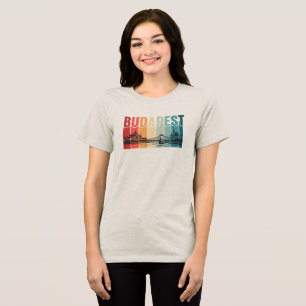 T-shirt En Tri-matière Budapest Texte avec Skyline