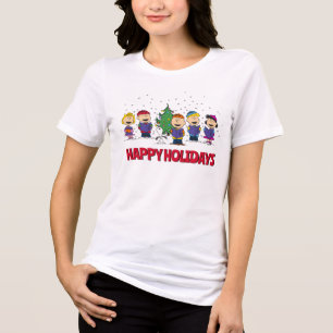 T-shirt En Tri-matière cacahuètes   Autour de l'arbre de Noël