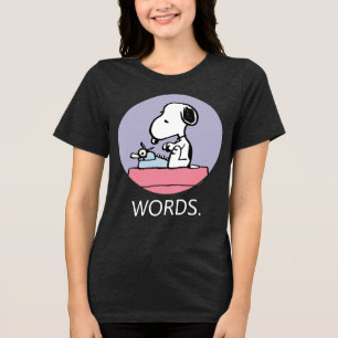 T-shirt En Tri-matière cacahuètes   Snoopy à la machine à écrire