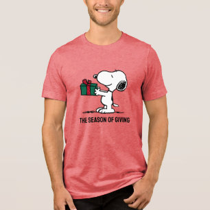T-shirt En Tri-matière cacahuètes Snoopy Christmas Gift Giver