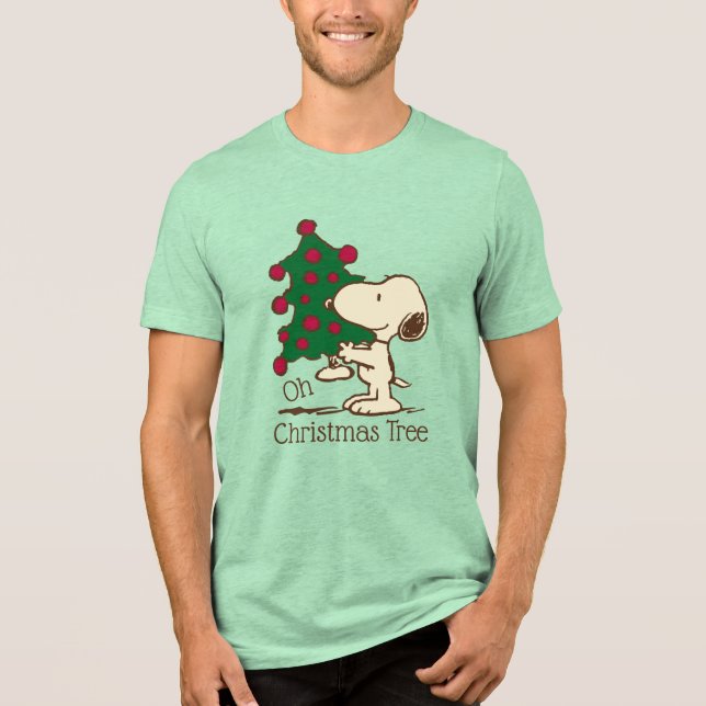 T-shirt En Tri-matière cacahuètes | Snoopy Christmas Tree (Recto)