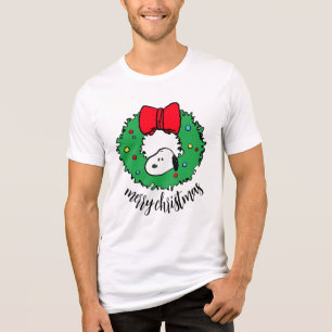 T-shirt En Tri-matière cacahuètes Snoopy Christmas Wreath & Bow