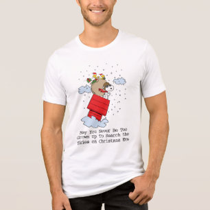 T-shirt En Tri-matière cacahuètes Snoopy le baron rouge à Noël