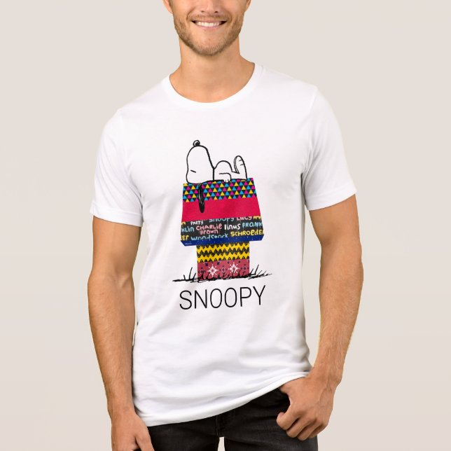 T-shirt En Tri-matière cacahuètes | Snoopy Motif Mixtape Doghouse (Recto)