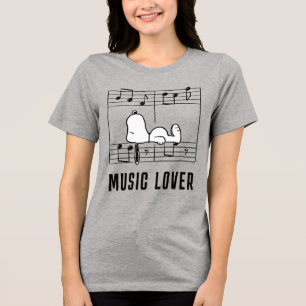 T-shirt En Tri-matière cacahuètes Snoopy Musical Notes