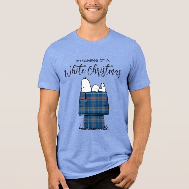T-shirt En Tri-matière cacahuètes | Snoopy Plaid Flannel Holiday Dog Hous (Recto)