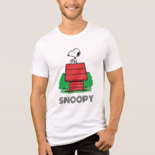 T-shirt En Tri-matière cacahuètes   Snoopy reposant sur la niche