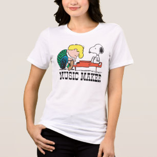 T-shirt En Tri-matière cacahuètes Snoopy & Schroeder au piano