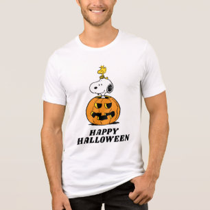 T-shirt En Tri-matière cacahuètes   Snoopy & Woodstock Citrouille pop-up