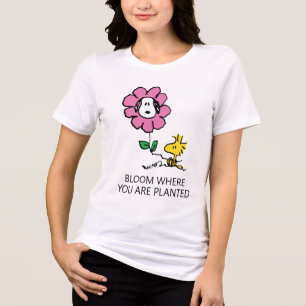 T-shirt En Tri-matière cacahuètes Snoopy & Woodstock Flower