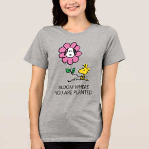 T-shirt En Tri-matière cacahuètes Snoopy & Woodstock Flower