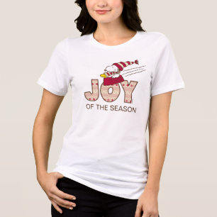 T-shirt En Tri-matière cacahuètes   Snoopy & Woodstock Joy Sled Ride