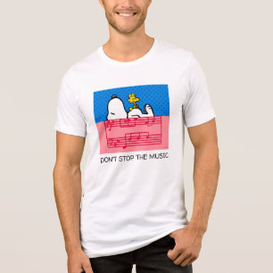 T-shirt En Tri-matière cacahuètes   Snoopy & Woodstock Musique & Pois