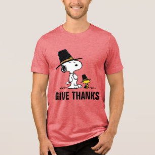 T-shirt En Tri-matière cacahuètes Snoopy & Woodstock Pilgrim
