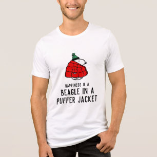 T-shirt En Tri-matière cacahuètes   Veste Snoopy Red Puffer