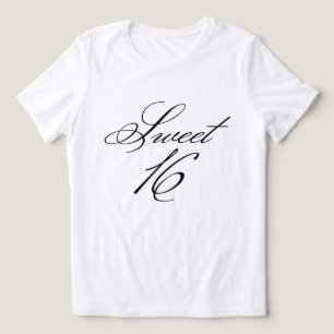 T-shirt En Tri-matière Calligraphie élégante classique Sweet 16