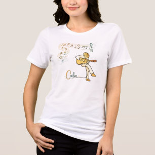 T-shirt En Tri-matière Calm Musician One Line Drawing Design