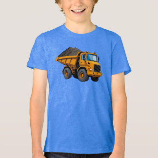 T-shirt En Tri-matière Camion de construction/engin de terrassement/tombe