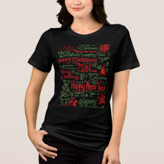 T-shirt En Tri-matière Camiseta blusa feminina de Natal 