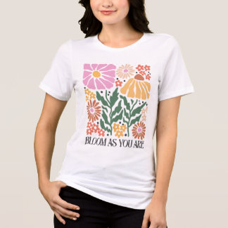 T-shirt En Tri-matière Camiseta floral retro bohemia- Bloom As You Are