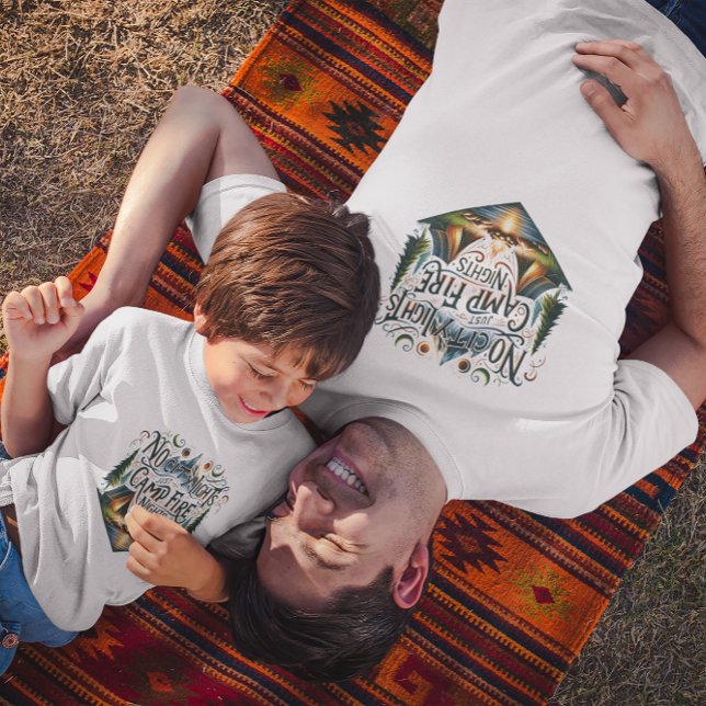 T-shirt En Tri-matière Camper Gifts, No City Light Just Camp Fire Nights (Créateur téléchargé)