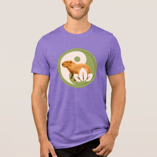 T-shirt En Tri-matière Capybara Zen Yin Yang Nature Paisible