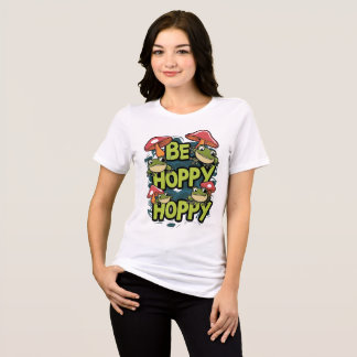 T-shirt En Tri-matière Caricature de la Grenouille mignonne et des champi
