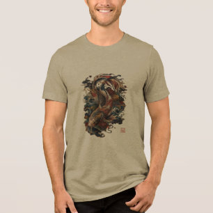 T-shirt En Tri-matière Carpeaux Japonais Koi Tatouage Traditionnel Japo
