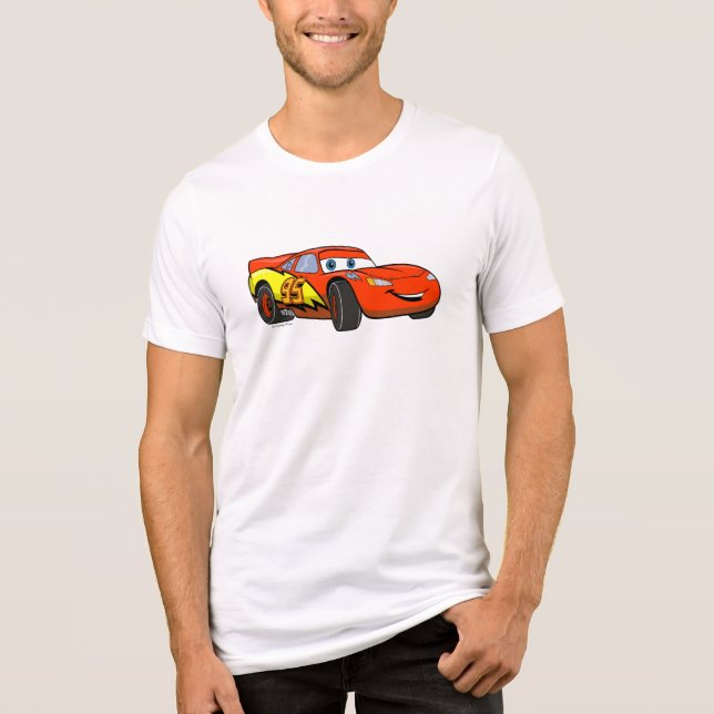 T-shirt En Tri-matière Cars Lightning McQueen Souriant Disney (Recto)